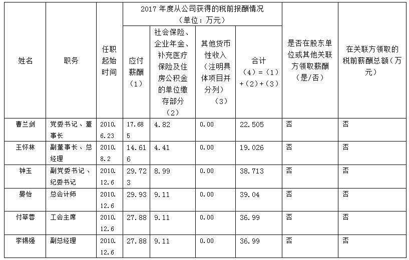 四川旅游發(fā)展集團有限責任公司薪酬信息披露（2017年度）